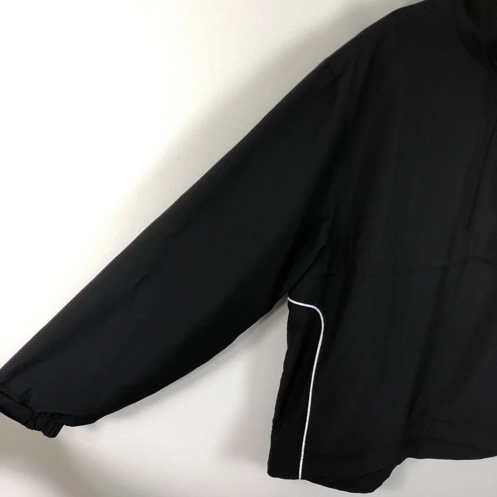 Waverly Woods Cutter & Buck CB WindTec 1/2 Zip Golf Jacket Men's Sz Large Black